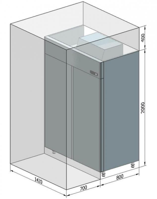 Dvojdverová chladiaca skriňa bez stredového stĺpika – ALPFRIGO