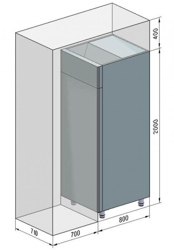Mraziaca skriňa s presklenými dverami GN 2/1 – ALPFRIGO